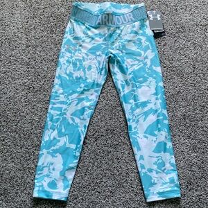 NWT Teal under armor camo pattern leggings
